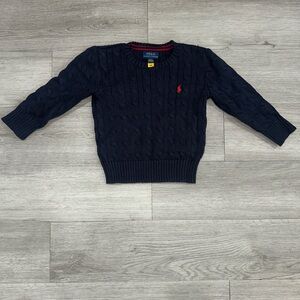 Ralph Lauren Navy Cable Knit Sweater Boys 3T
